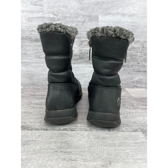 Totes Womens Insulated Quilted Winter Boots Size 6M Black With Faux Fur Trim - Picture 3 of 8
